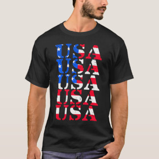 USA:s Flagga Patriotic Fjärde juli am T Shirt