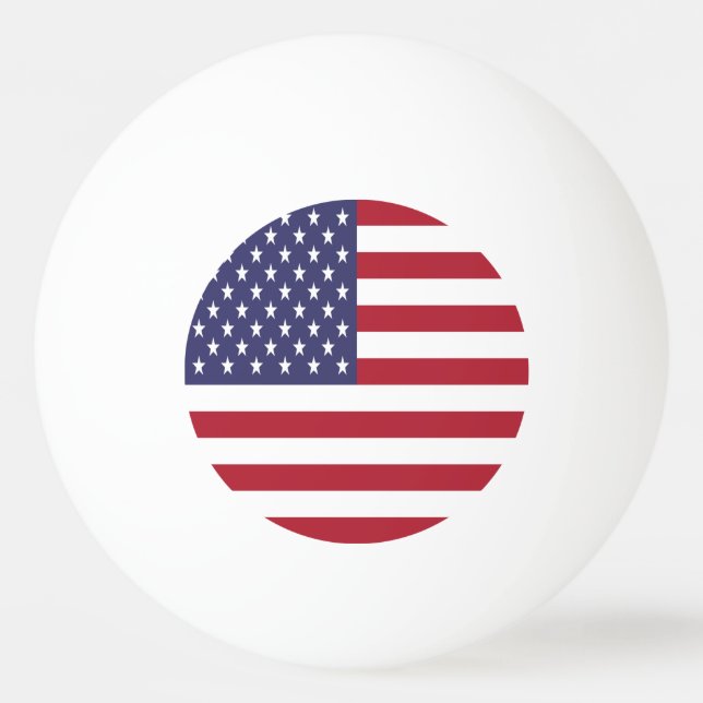 USA:s flagga Pingisboll (Baksidan)