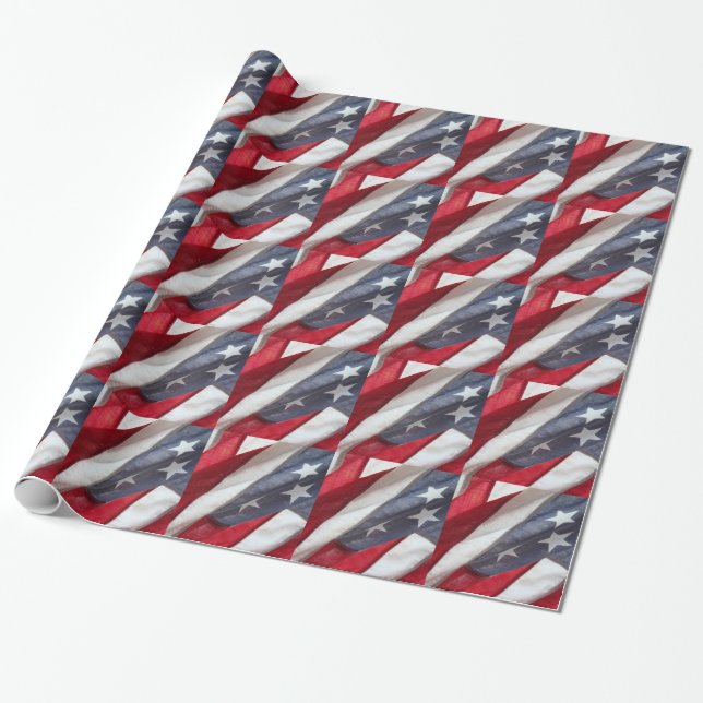 USA:s flagga Presentpapper (Utrullad)