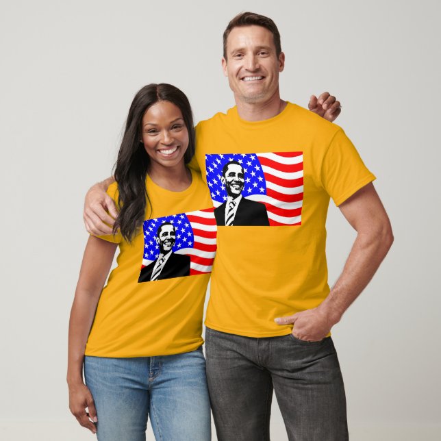 USA:s Flagga president Barack Obama Shirt T Shirt (Unisex)