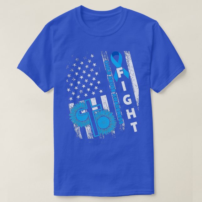 USA:s Flagga Prevention Child Abuse Prevention Mån T Shirt (Design framsida)