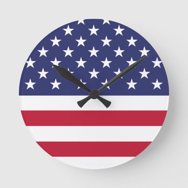 USA:s flagga Rund Klocka (Framsida)