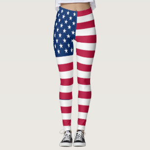 USA:s flagga självständighetsdag Leggings