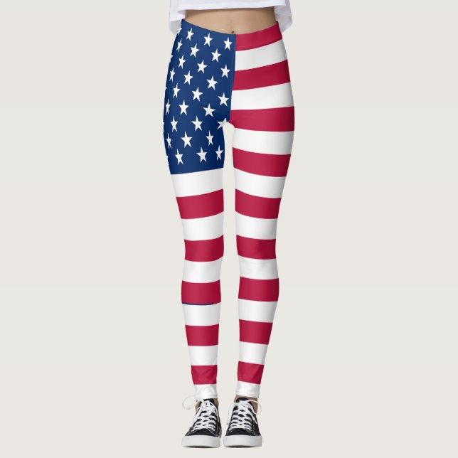 USA:s flagga självständighetsdag Leggings (Framsida)