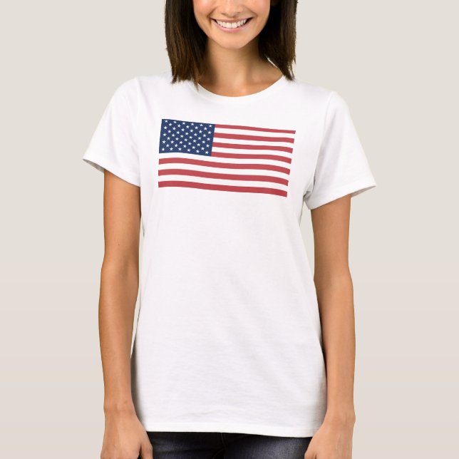 USA:s flagga självständighetsdag T Shirt (Framsida)