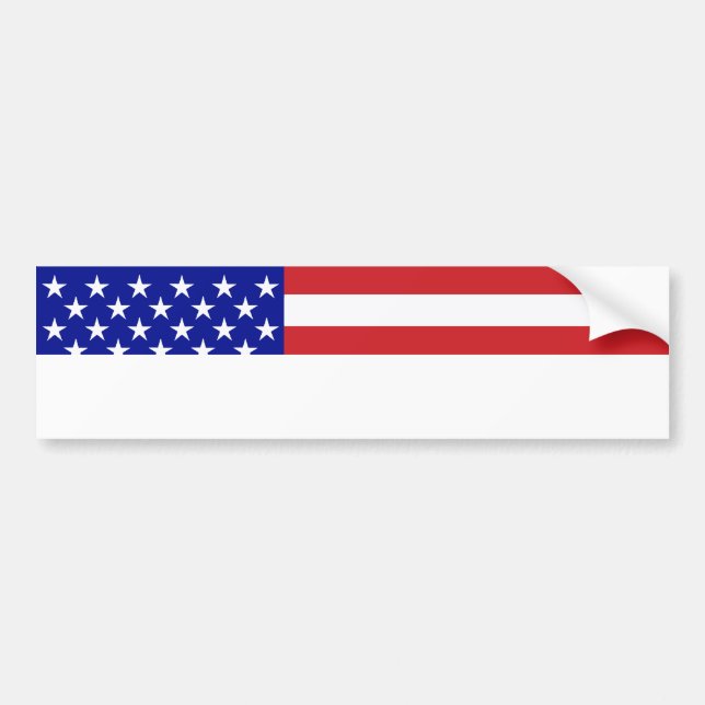 USA:s Flagga - Skriva din egen text Bildekal (Framsidan)