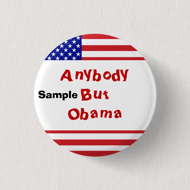 USA:s Flagga - Skriva din egen text Knapp (Framsida)