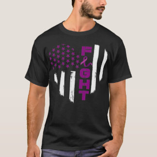 USA:s Flagga Support Squad Fight Dementia Alzheime T Shirt