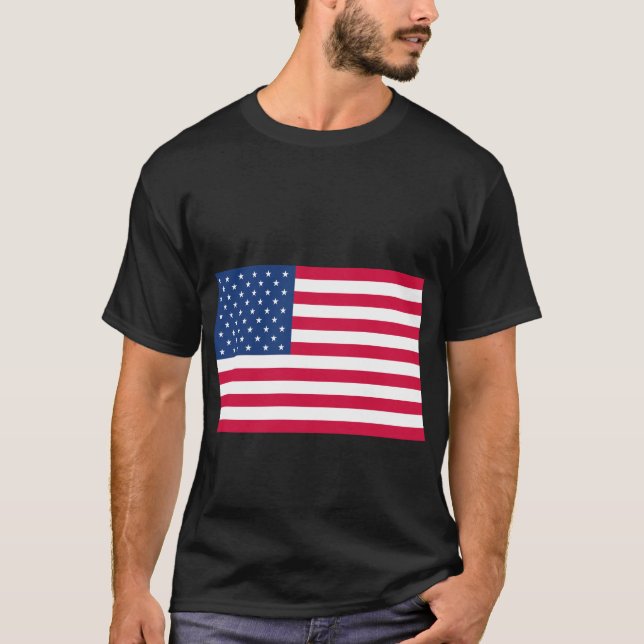 USA:s Flagga T Shirt (Framsida)