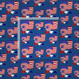 USA:s flagga USA Fotboll Blå Bakgrund Tyg