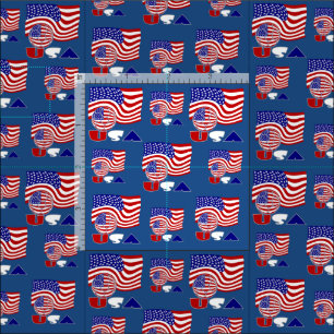 USA:s flagga USA Fotboll Blå Bakgrund Tyg