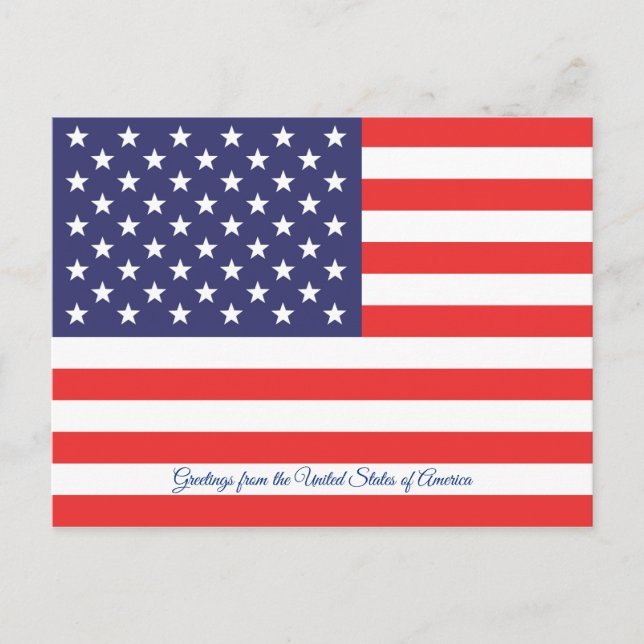 USA:s flagga Vykort (Framsida)