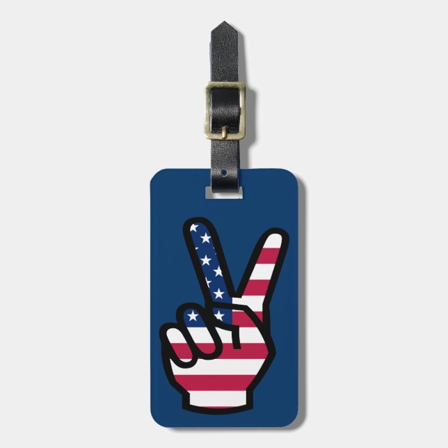 USA:s flaggstat Bagagebricka (Vertikal Framsida)