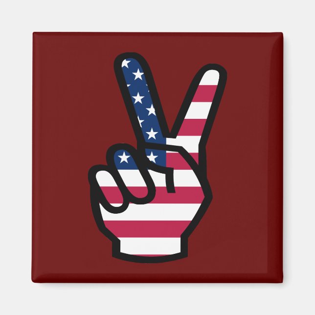 USA:s flaggstat Magnet (Framsidan)
