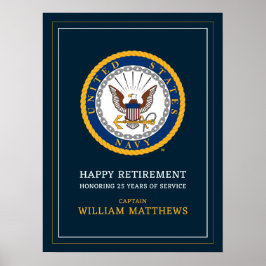 USA:s flotta | Emblem i flottan | LYCKLIG PENSION Poster