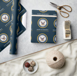 USA:s flotta Emblem i flottan LYCKLIG PENSION Presentpapper