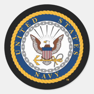 USA:s flotta Emblem i flottan Runt Klistermärke