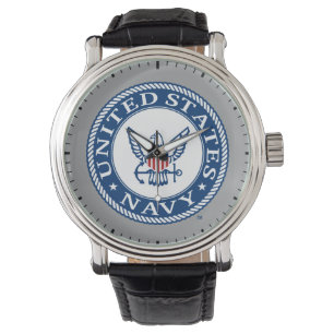 USA:s flotta Tunga Alt Emblem Armbandsur