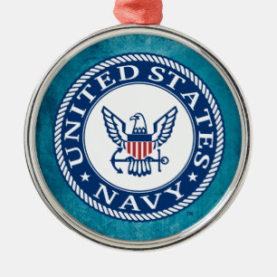 USA:s flotta Tunga Alt Emblem Julgransprydnad Metall