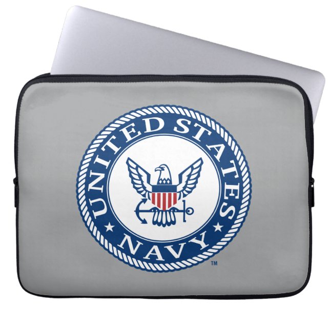 USA:s flotta | Tunga Alt Emblem Laptop Fodral (Framsidan)