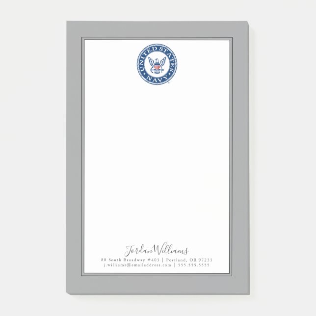 USA:s flotta | Tunga Alt Emblem Post-it Block (Framsida)