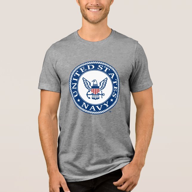 USA:s flotta | Tunga Alt Emblem T Shirt (Framsida)