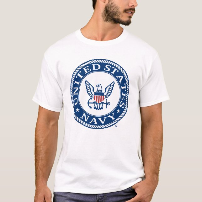 USA:s flotta | Tunga Alt Emblem T Shirt (Framsida)