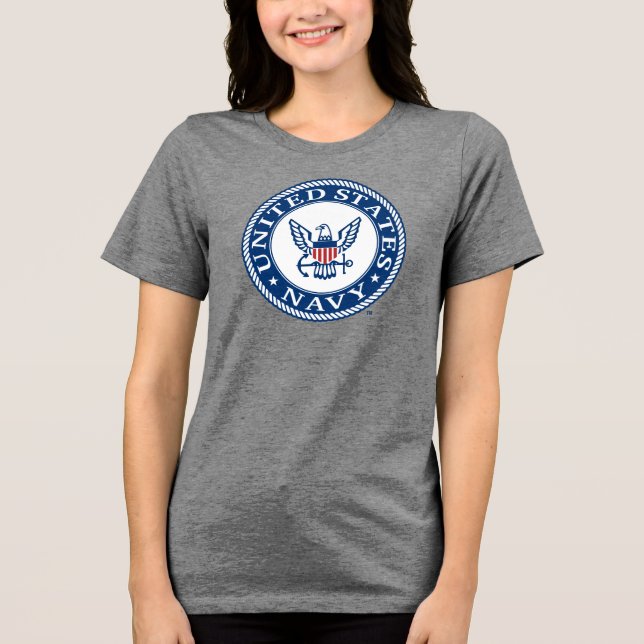 USA:s flotta | Tunga Alt Emblem T Shirt (Framsida)