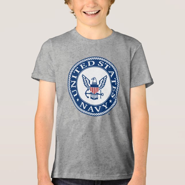 USA:s flotta | Tunga Alt Emblem T Shirt (Framsida)