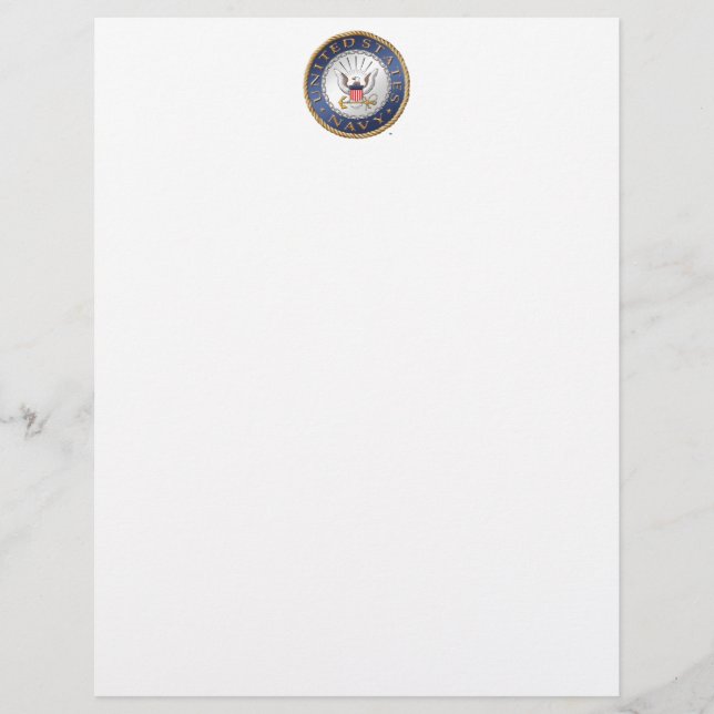 USA:s flottans Letterhead (Framsida)