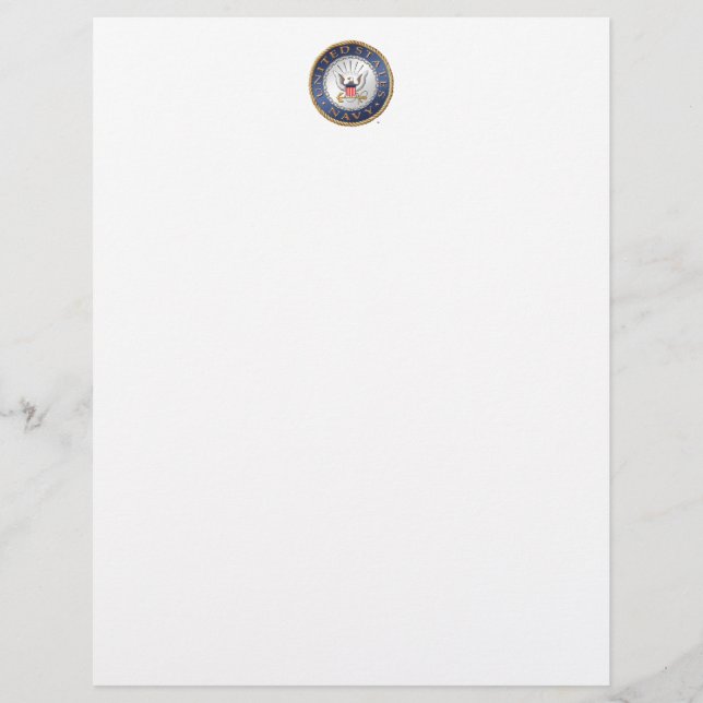 USA:s flottans Letterhead (Framsida)