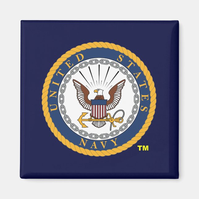 USA:s flottemblem Magnet (Framsidan)