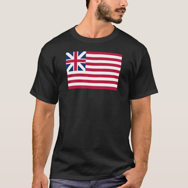 USA:s första flagga Amerika-symbol patrioti T Shirt (Framsida)
