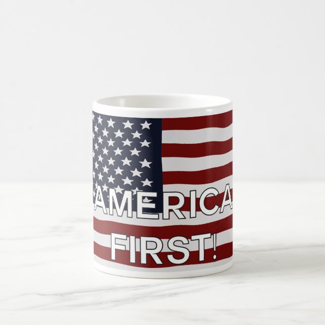 USA:s första Flagga Kaffemugg (Center)