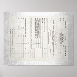 USA:s första inkomstskatteformulär 1040 Poster