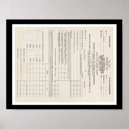 USA:s första inkomstskatteformulär 1040 Poster