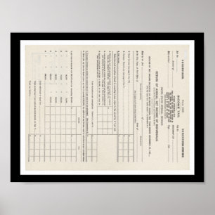 USA:s första inkomstskatteformulär 1040 Poster