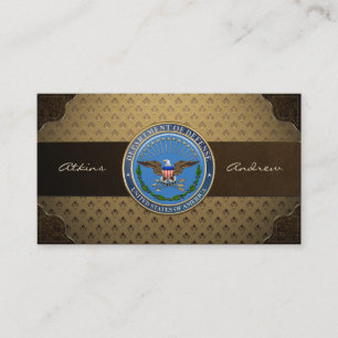 USA:s försvarsdepartement Emblem [3D] Visitkort