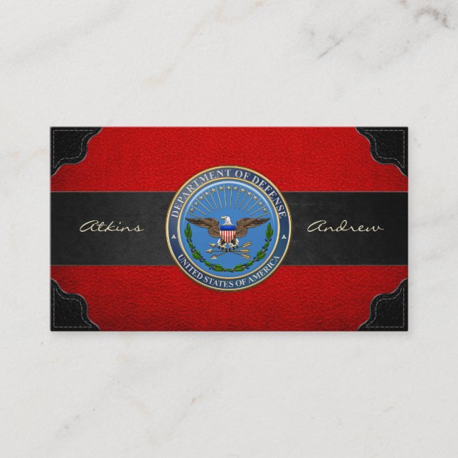 USA:s försvarsdepartement Emblem [3D] Visitkort (Framsida)