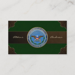 USA:s försvarsdepartement Emblem [3D] Visitkort