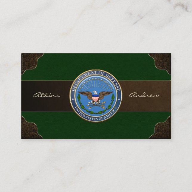 USA:s försvarsdepartement Emblem [3D] Visitkort (Framsida)