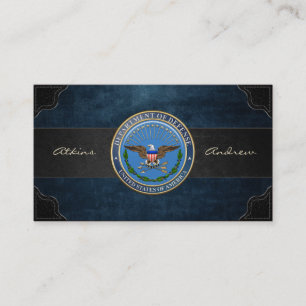 USA:s försvarsdepartement Emblem [3D] Visitkort