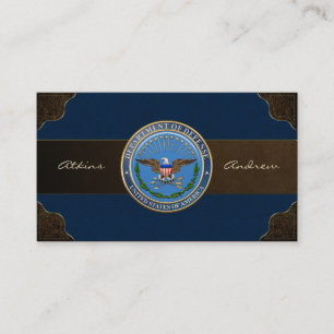 USA:s försvarsdepartement Emblem [3D] Visitkort
