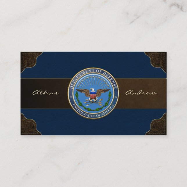 USA:s försvarsdepartement Emblem [3D] Visitkort (Framsida)