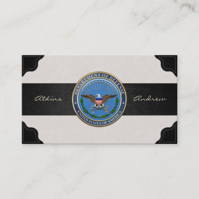 USA:s försvarsdepartement Emblem [3D] Visitkort (Framsida)