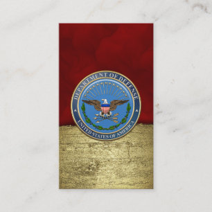 USA:s försvarsdepartement Emblem [3D] Visitkort