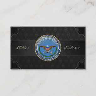USA:s försvarsdepartement Emblem [3D] Visitkort