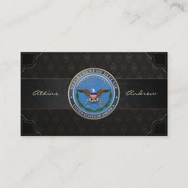 USA:s försvarsdepartement Emblem [3D] Visitkort (Framsida)