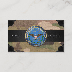 USA:s försvarsdepartement Emblem [3D] Visitkort