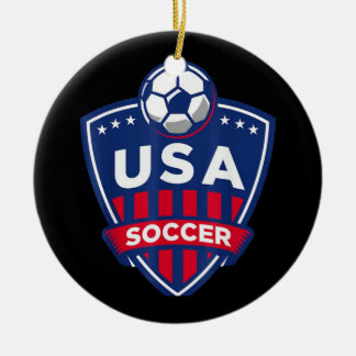 USA:s fotbollslag Julgransprydnad Keramik
